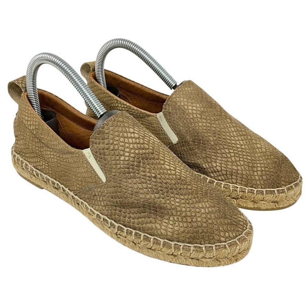 Maypol Espadrille Flats US Size 8 EUR 38 Tan Slip On Shoes Casual Made in Spain